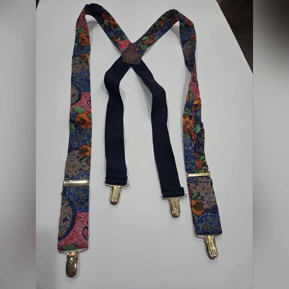 Vintage Cas Germany Men's Multicolor Suspenders